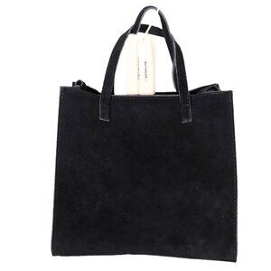 Mathilde C Womens Size Small Black Crossbody Bag Suede Removable Strap Purse NWT